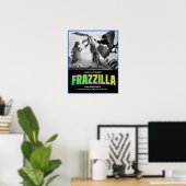 Frazzilla tegen de driekoppige Skink! Poster (Thuiskantoor)
