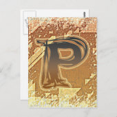 FRAZZLE MONOGRAM P BRIEFKAART (Voorkant / Achterkant)