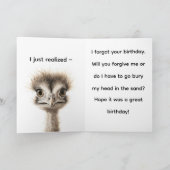 FRAZZLED BELATED BIRTHDAY CARD BEDANKKAART (Binnen)