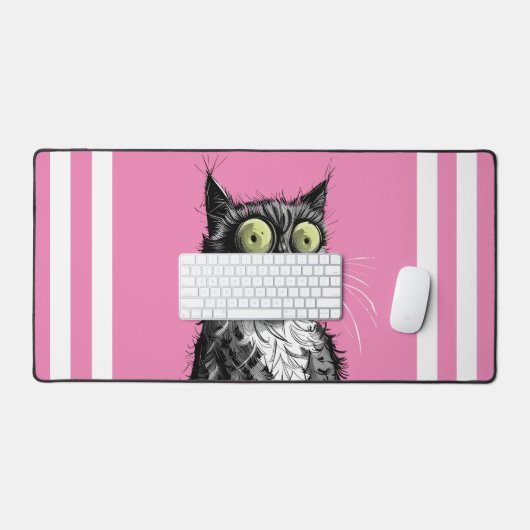 Frazzled Cat Desk Mat (Keyboard & Muis)