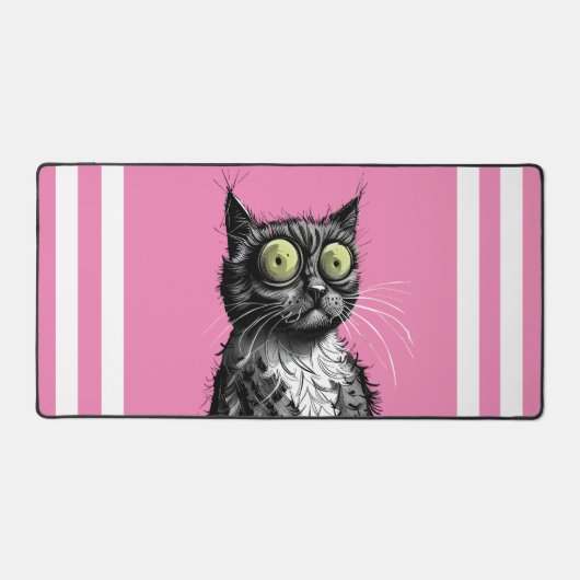 Frazzled Cat Desk Mat (Voorkant)