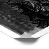 Frazzled Cat Tekening - Kunstdruk Poster (Hoek)