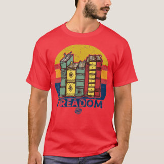Freadom ik lees verboden boeken  Funny Bookworm T-shirt