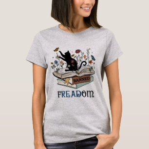 FREADOM - Katten & Boeken - ik las verboden boeken T-shirt