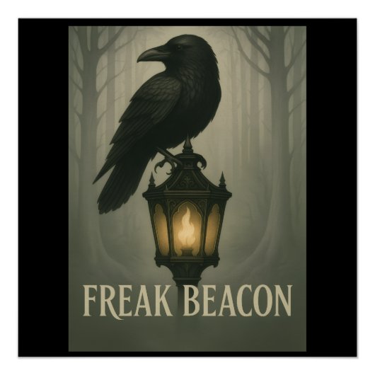 Freak Beacon Raven Glossy Poster (Voorkant)