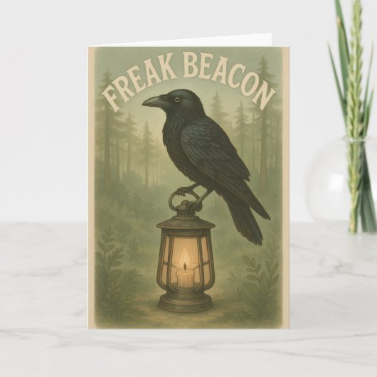 Freak Beacon Raven Groeten Kaart (Voorkant)