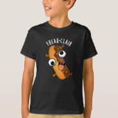 Freak-clair Funny Eclair Pun Dark BG T-shirt (Voorkant)