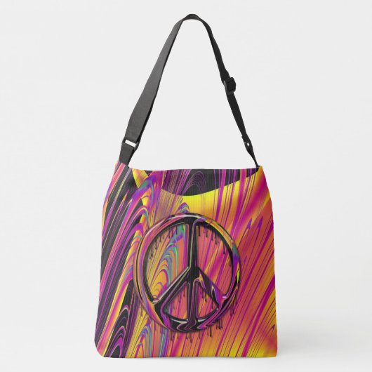 Freak Flag Psychedelic Hippy Couture Crossbody Tas (Achterkant)