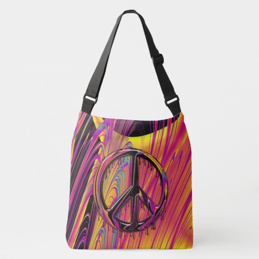 Freak Flag Psychedelic Hippy Couture Crossbody Tas (Voorkant)