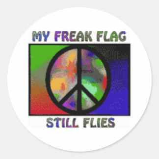 Freak Flag Ronde Sticker