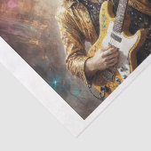 Freak Golden Retriever gitaar spelen bij concert - Tissuepapier (Detail)