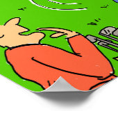 Freak Golf Shot Rebounds Poster (Hoek)