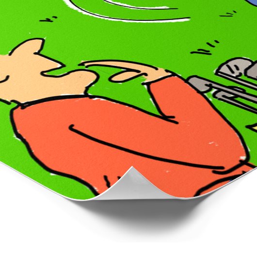 Freak Golf Shot Rebounds Poster (Hoek)