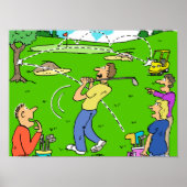 Freak Golf Shot Rebounds Poster (Voorkant)