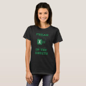 Freak in blad Accountant spreadsheet Nerd T-shirt (Voorkant volledig)