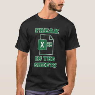 Freak in blad Accountant spreadsheet Nerd T-shirt