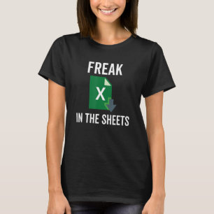 Freak in de Excel Spreadsheets Grappige Compu T-shirt