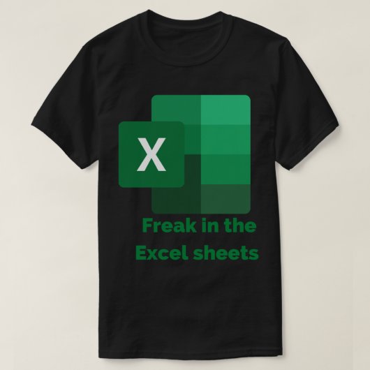 Freak in de Excel-vellen Klassieke T-Shirt (Design voorkant)
