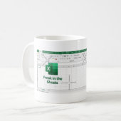 freak in de lakens blinken uit koffiemok (Voorkant links)