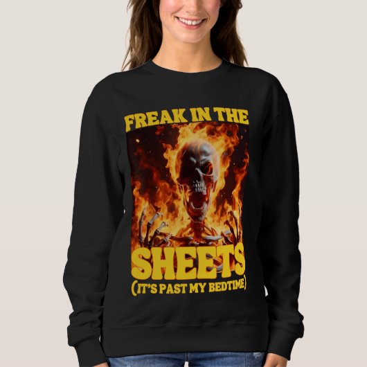 Freak in de lakens Grappig Cringe Hard Skeleton Me Trui (Voorkant)