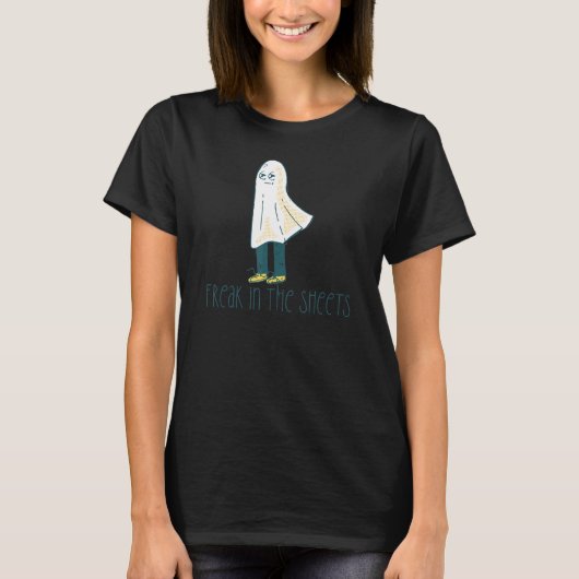 FREAK IN DE SHEETS Ghost Costume Halloween Meme T-shirt (Voorkant)