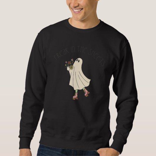 FREAK IN DE SHEETS Ghost Costume Halloween Meme Trui (Voorkant)