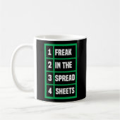 Freak in de Spreadsheets Excel Sheet Kantoor Jokes Koffiemok (Links)