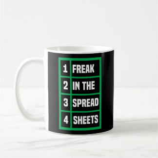 Freak in de Spreadsheets Excel Sheet Kantoor Jokes Koffiemok