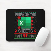 Freak in de vellen Excel-spreadsheet Lelijk Kerst Muismat (Met muis)
