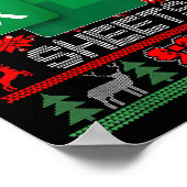 Freak in de vellen Excel-spreadsheet Lelijk Kerst Poster (Hoek)