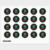 Freak in de vellen Excel-spreadsheet Lelijk Kerst Ronde Sticker (Vel)