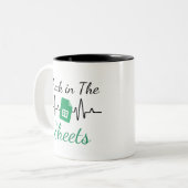 Freak in de vellen - Funny Acoountant Tweekleurige Koffiemok (Voorkant links)