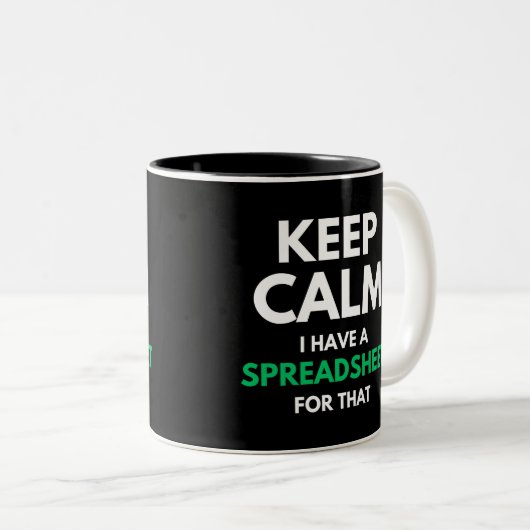 Freak in de vellen - Funny Acoountant Two-Tone Co. Tweekleurige Koffiemok (Voorkant rechts)