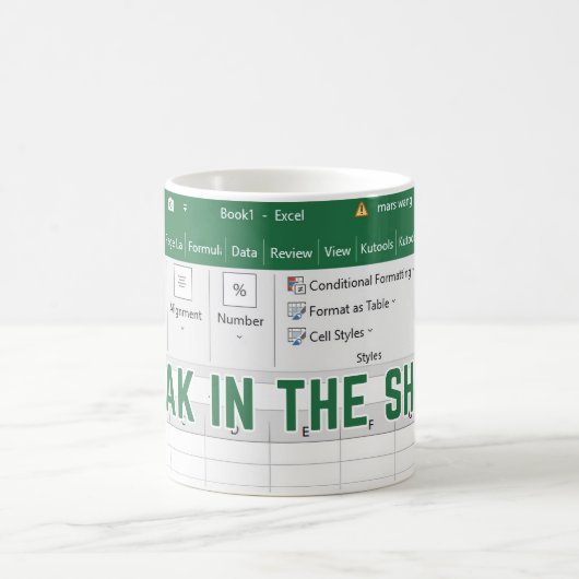 Freak in de vellen Mok, Excel koffie Mok (Center)