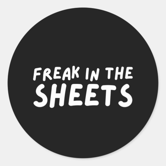 Freak in de vellen ronde sticker (Voorkant)