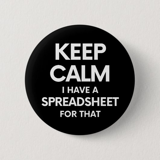 Freak in de vellen - Spreadsheets in Microsoft Exc Ronde Button 5,7 Cm (Voorkant)
