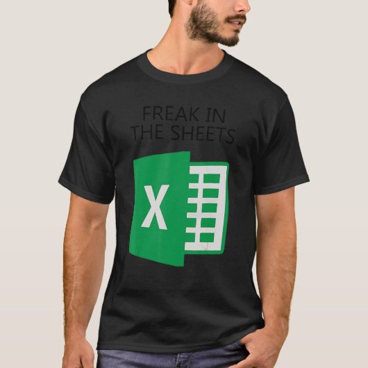 Freak in Excel Sheets Halloween T-shirt (Voorkant)