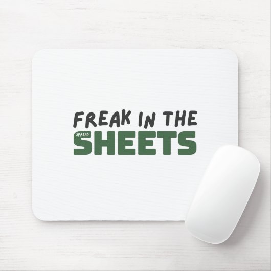 Freak in muisblok met spreadsheets muismat (Met muis)