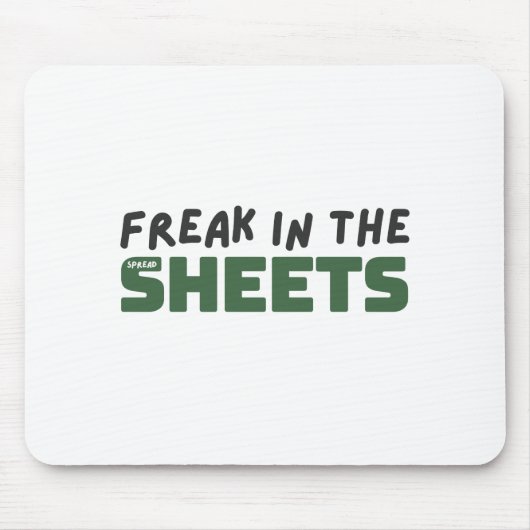 Freak in muisblok met spreadsheets muismat (Voorkant)