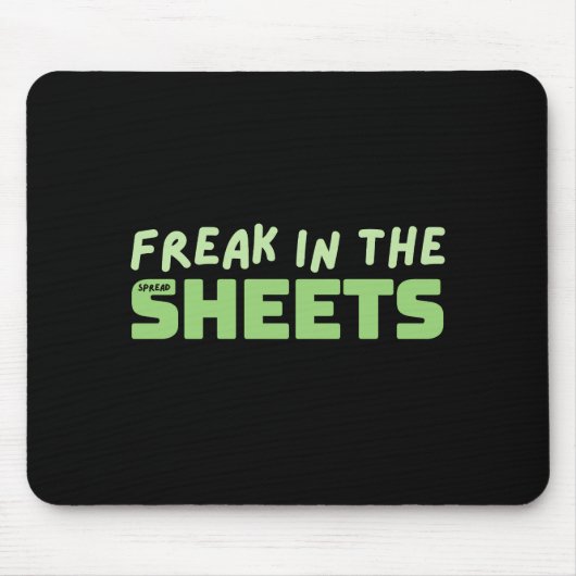 Freak in muisblok met spreadsheets muismat (Voorkant)
