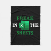 Freak In The Sheets, Accountant Funny Spreadsheet  Fleece Deken (Voorkant)