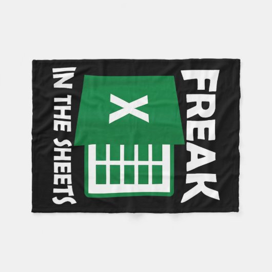 Freak In The Sheets, Accountant Funny Spreadsheet  Fleece Deken (Voorkant (Horizontaal))