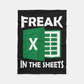 Freak In The Sheets, Accountant Funny Spreadsheet  Fleece Deken (Voorkant)