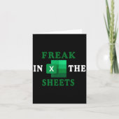Freak In The Sheets, Accountant Funny Spreadsheet  Kaart (Voorkant)