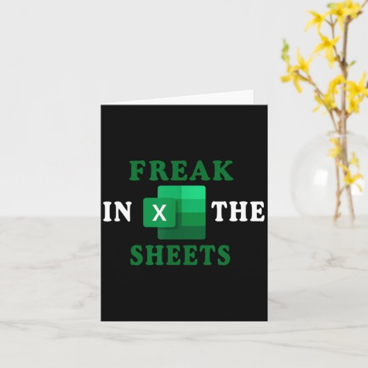 Freak In The Sheets, Accountant Funny Spreadsheet  Kaart (Gele Bloem)