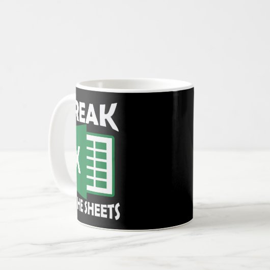Freak In The Sheets, Accountant Funny Spreadsheet Koffiemok (Voorkant links)