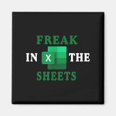 Freak In The Sheets, Accountant Funny Spreadsheet  Magneet (Voorkant)