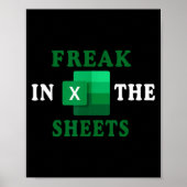 Freak In The Sheets, Accountant Funny Spreadsheet Poster (Voorkant)