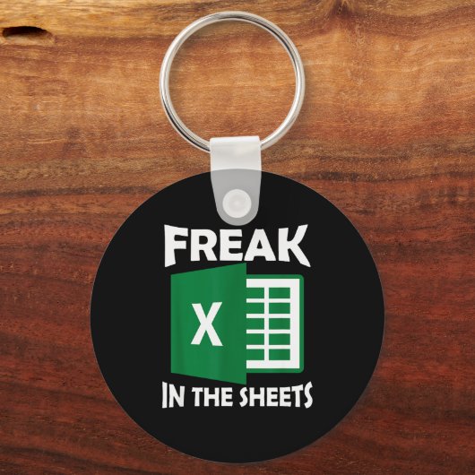 Freak In The Sheets, Accountant Funny Spreadsheet Sleutelhanger (Voorkant)