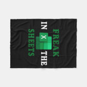 Freak In The Sheets, accountant grappige spreadshe Fleece Deken (Voorkant (Horizontaal))